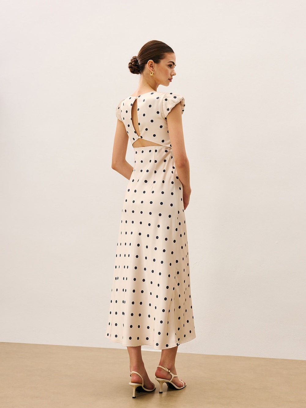 Commense Lace Trim Polka Dot Dress - Size XS - Picture 6 of 14